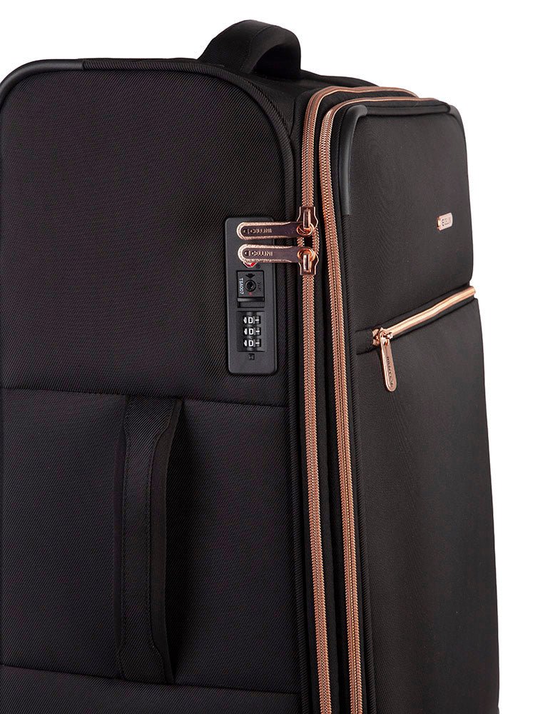 Cellini Allure Large 4 Wheel Trolley Case | Black - KaryKase