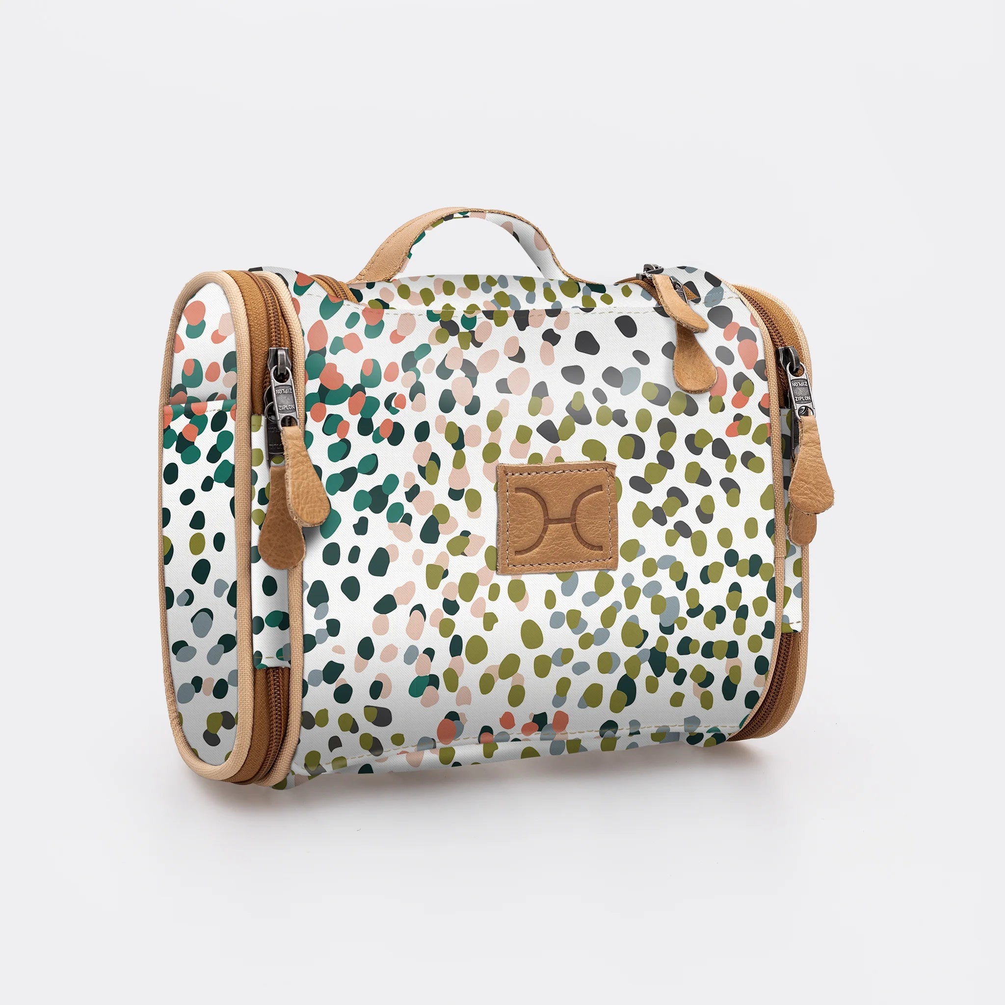 Thandana Laminated Fabric Compact Travel Vanity Bag - KaryKase