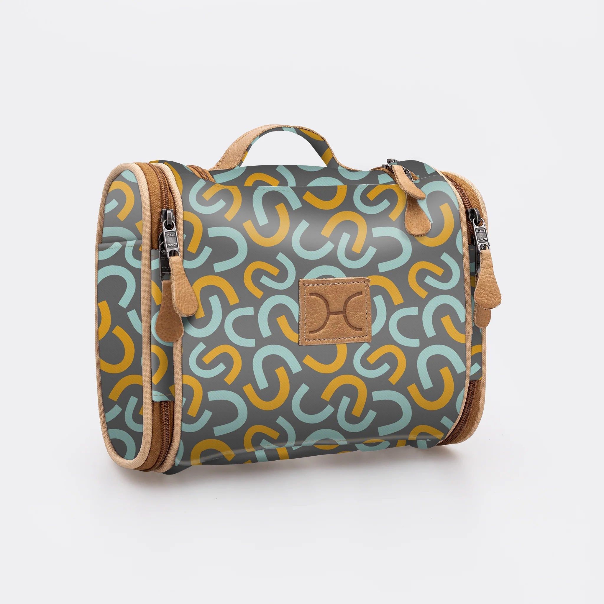 Thandana Laminated Fabric Compact Travel Vanity Bag - KaryKase