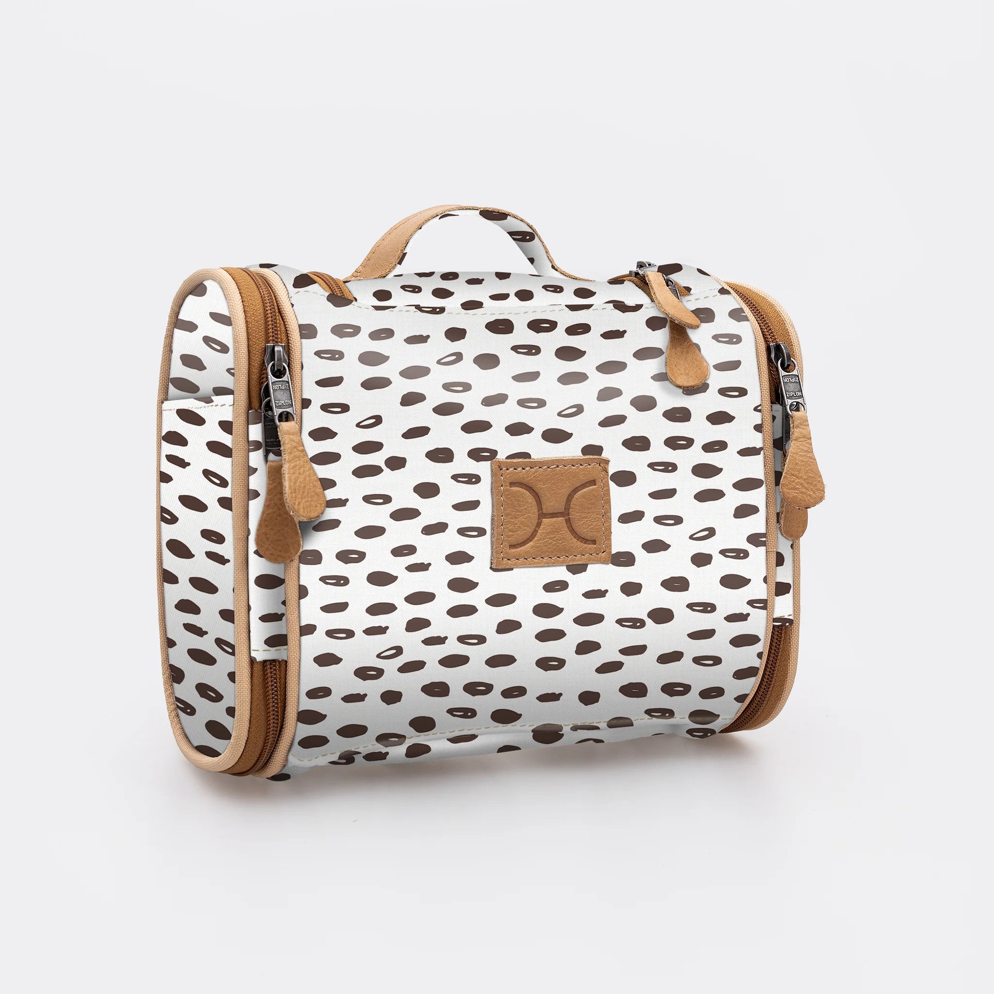 Thandana Laminated Fabric Compact Travel Vanity Bag - KaryKase