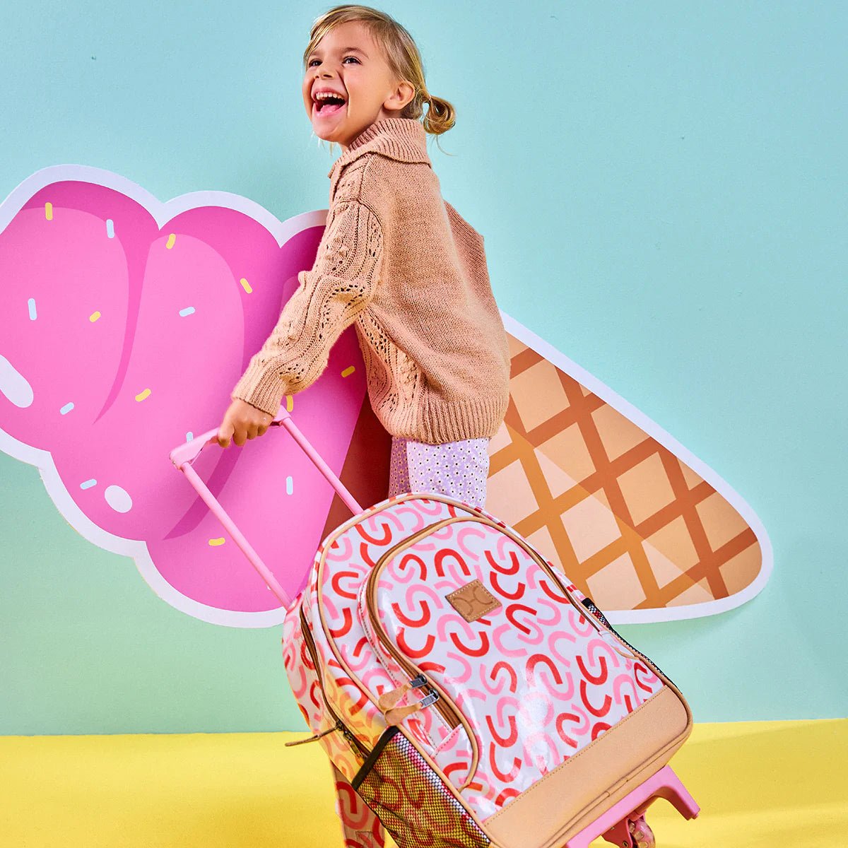 Thandana Laminated Fabric Kid's School Wheelie Backpack - KaryKase