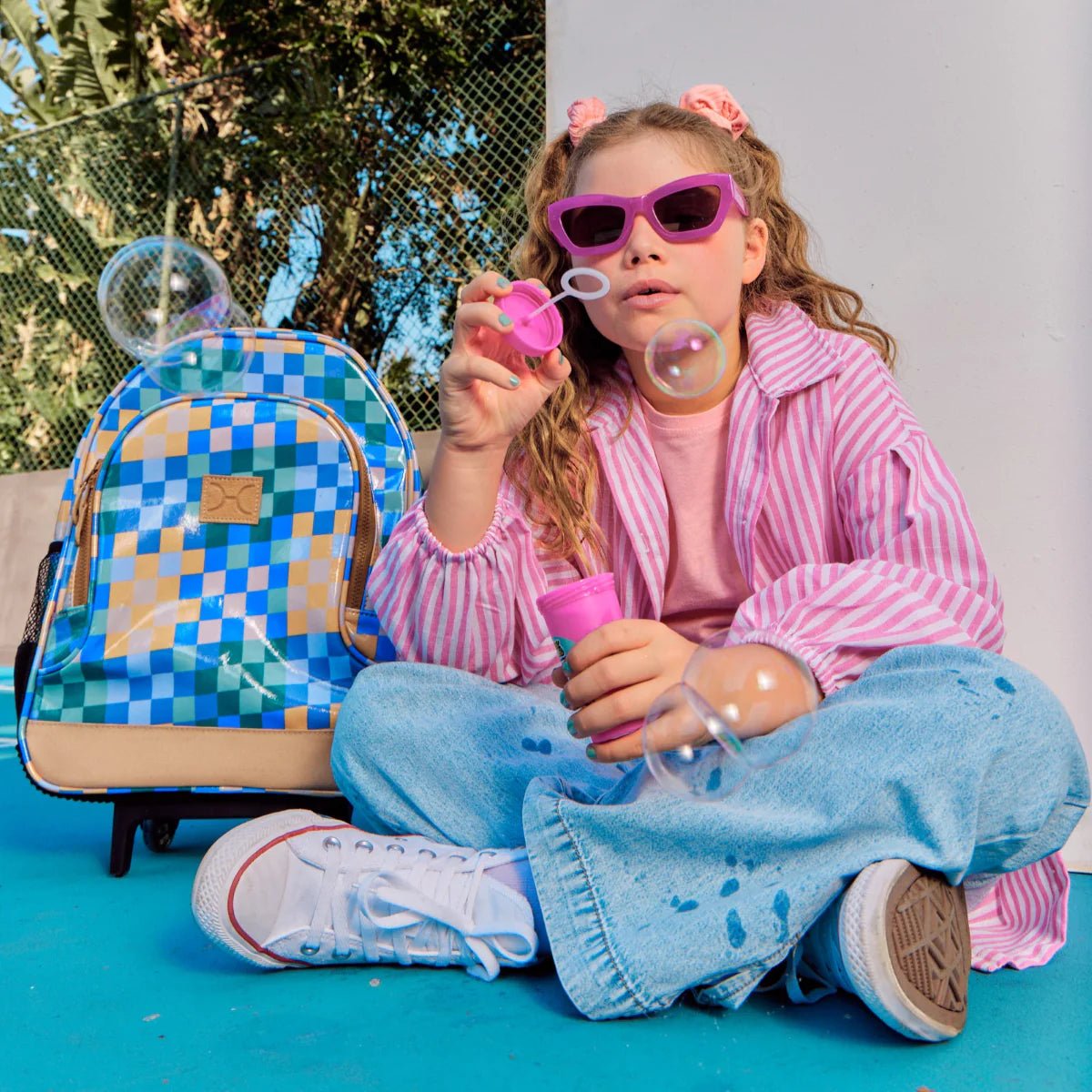 Thandana Laminated Fabric Kid's School Wheelie Backpack - KaryKase