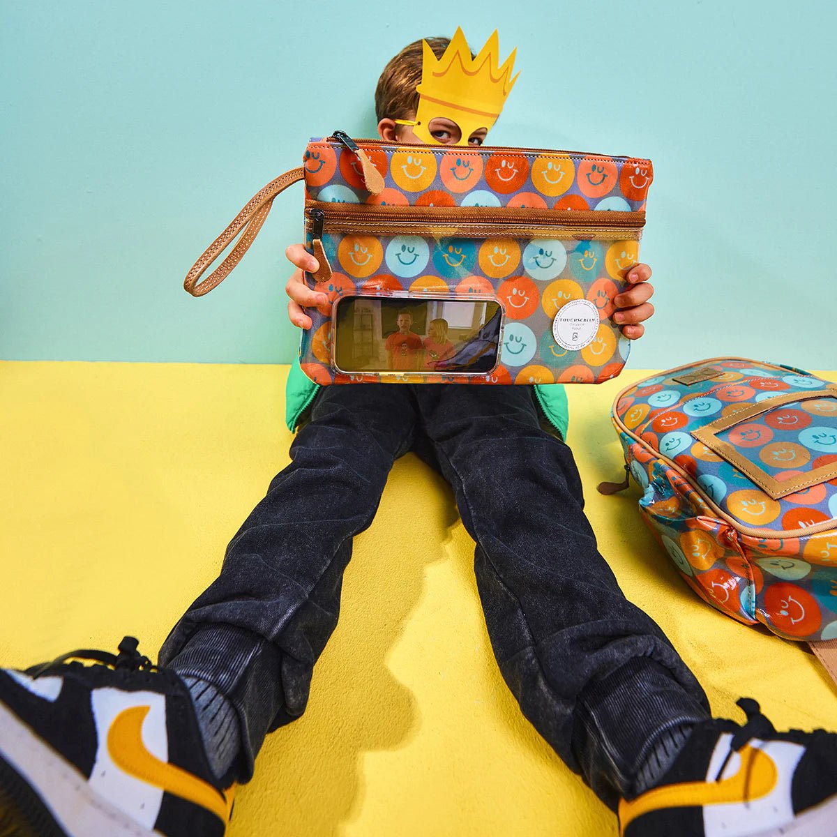 Thandana Laminated Fabric Kids Sticky Fingers Clear Pouch - KaryKase