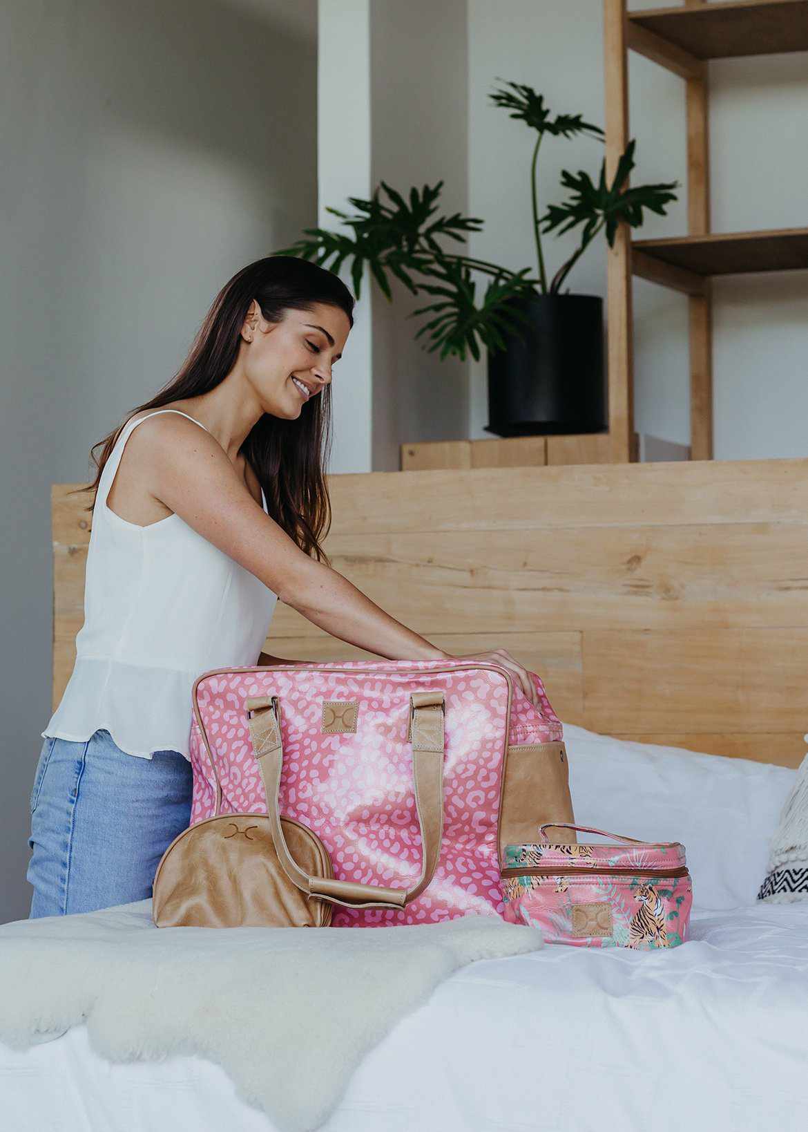 Thandana Laminated Fabric Large Weekender Bag - KaryKase