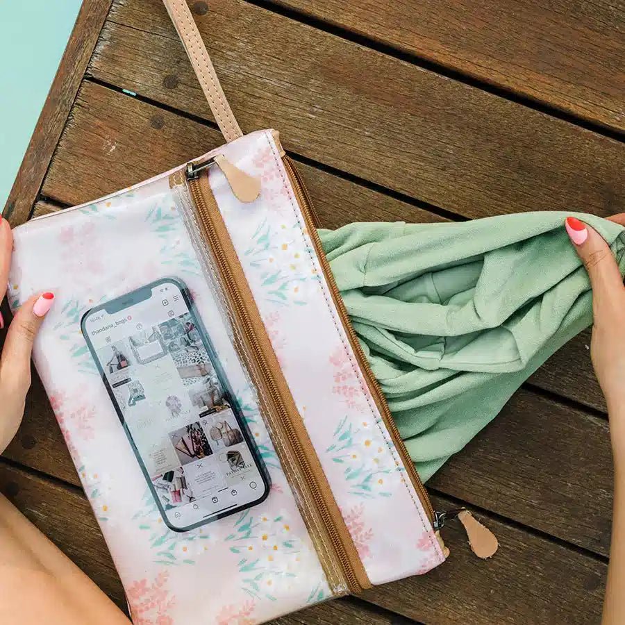 Thandana Laminated Fabric Sticky Fingers Clear Pouch - KaryKase