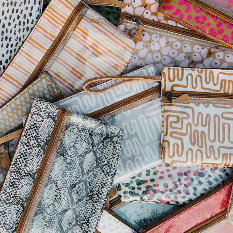 Thandana Laminated Fabric Sticky Fingers Clear Pouch - KaryKase