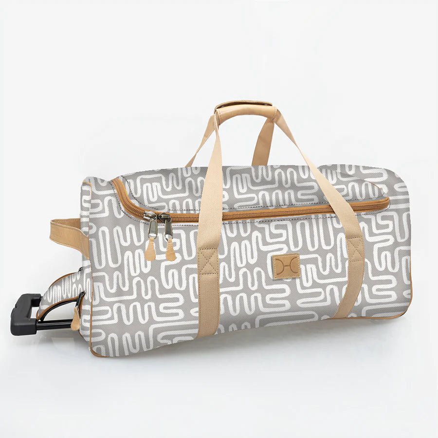 Thandana Laminated Fabric Wheeled Duffel Bag - KaryKase