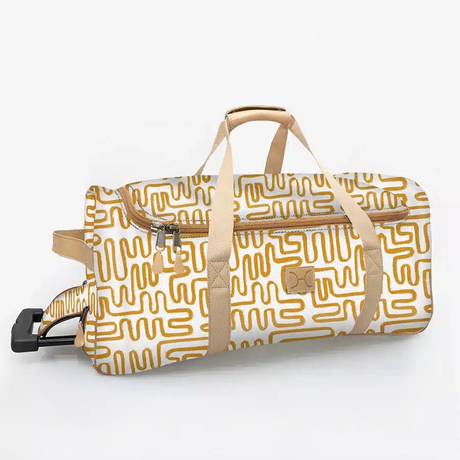 Thandana Laminated Fabric Wheeled Duffel Bag - KaryKase