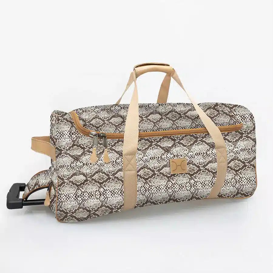 Thandana Laminated Fabric Wheeled Duffel Bag - KaryKase