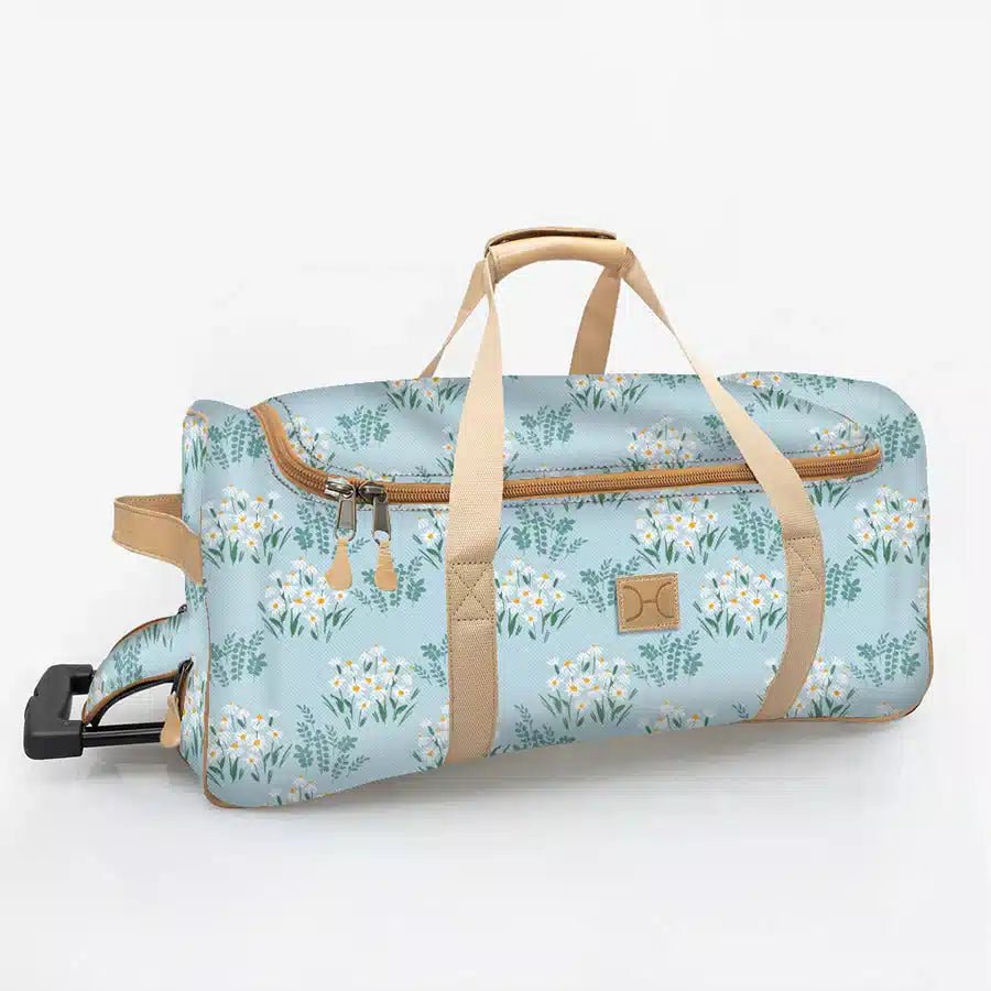 Thandana Laminated Fabric Wheeled Duffel Bag - KaryKase
