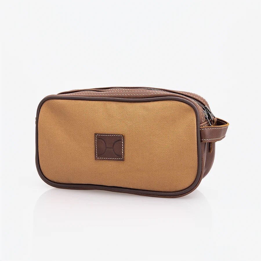 Thandana Mens Double Zip Vanity Wax Canvas Case - KaryKase