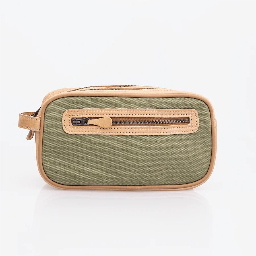 Thandana Mens Double Zip Vanity Wax Canvas Case - KaryKase