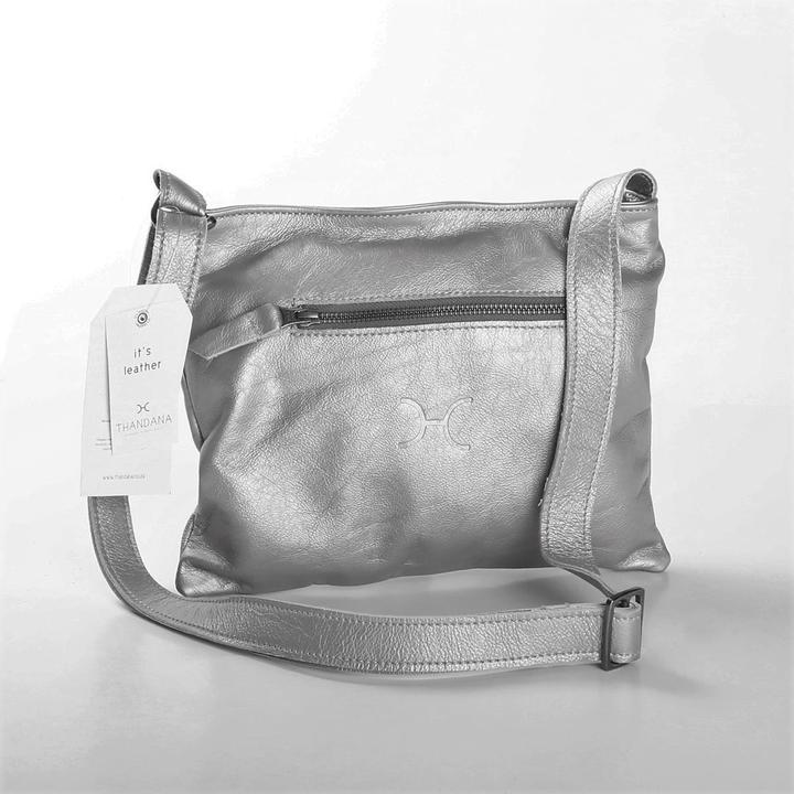 Thandana Mini Messenger Metallic Leather Handbag - KaryKase