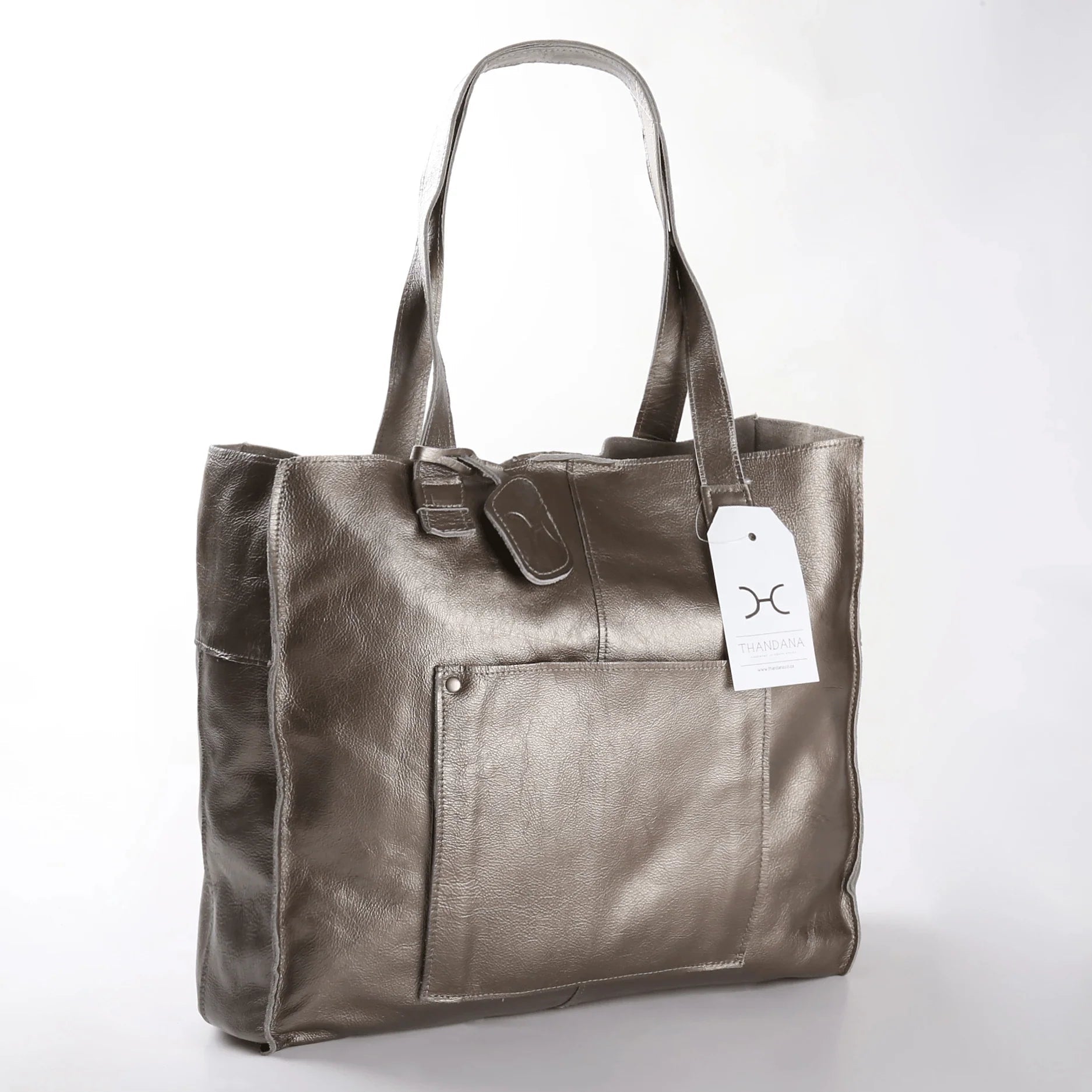 Thandana Zippered Tote Leather Handbag - KaryKase