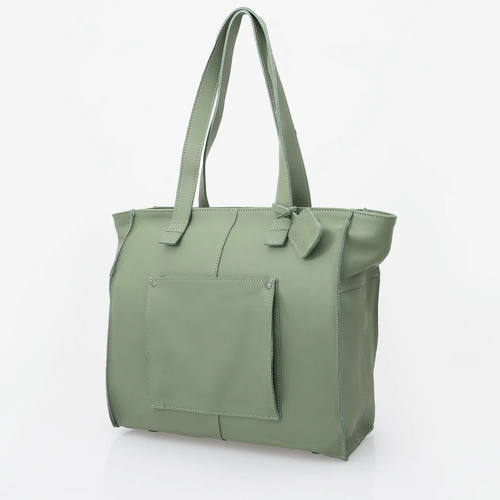 Thandana Zippered Travel Tote Leather Handbag - KaryKase