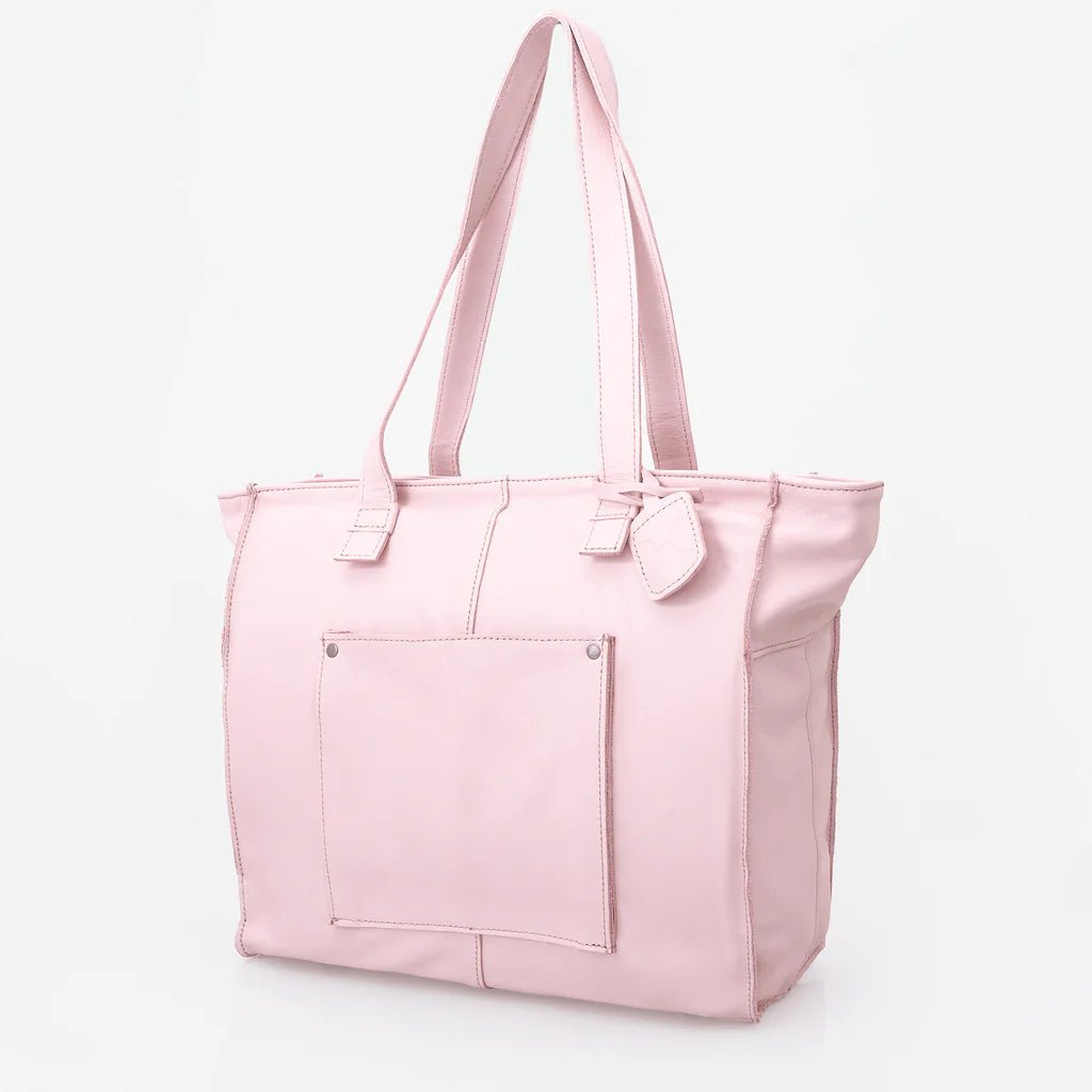 Thandana Zippered Travel Tote Leather Handbag - KaryKase