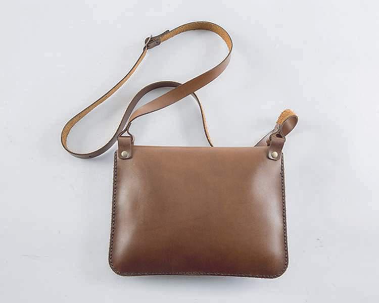 Yuppie Gift Baskets Heart Design Leather Clutch Handbag | Brown - KaryKase