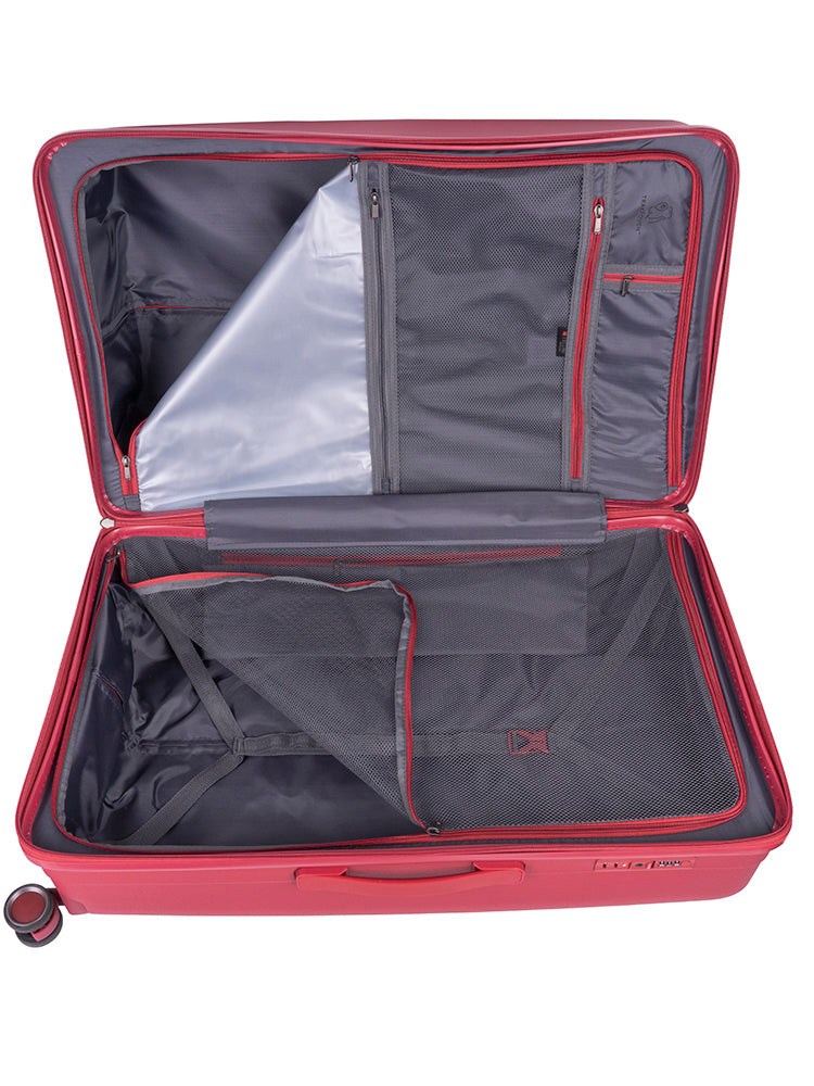 Cellini Xpedition Large Volume 4 Wheel Trolley Trunk | Red - KaryKase