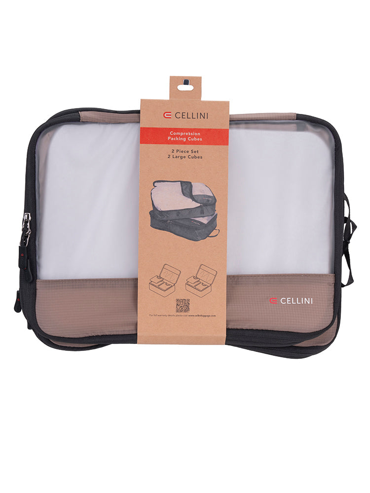 Cellini 2 Pack Packing Cubes; Large and Medium | Ginger