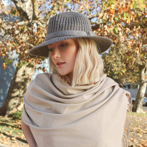 360Five Robin Fedora Cable Knit Hat - KaryKase