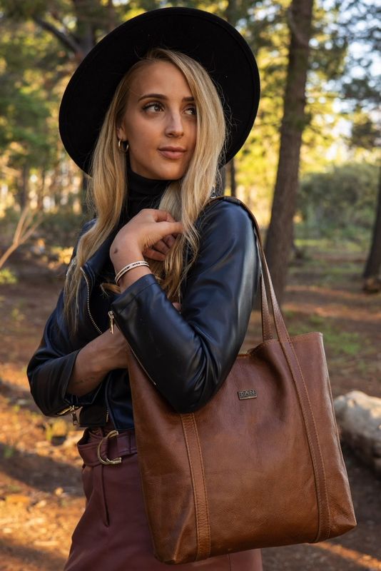 Tan Leather Goods Judy Handbag