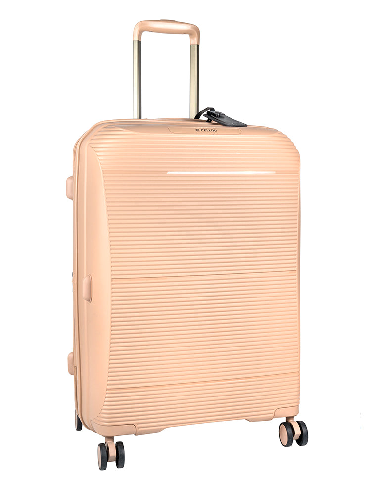 Cellini Qwest Medium 4 Wheel Trolley Case | Rock Brown