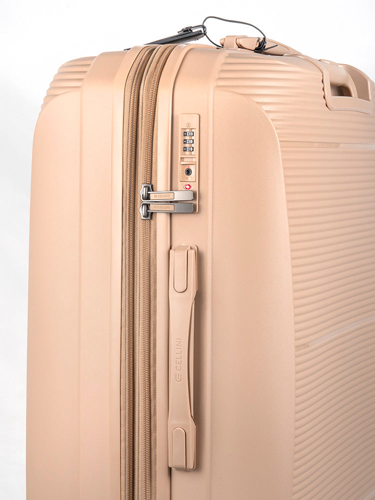 Cellini Qwest Medium 4 Wheel Trolley Case | Rock Brown