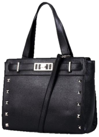 Pierre Cardin Abbey Studded Satchel Handbag | Black - KaryKase