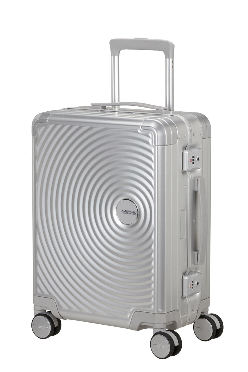 American Tourister Soundbox Alu Spinner TSA 55cm - Silver