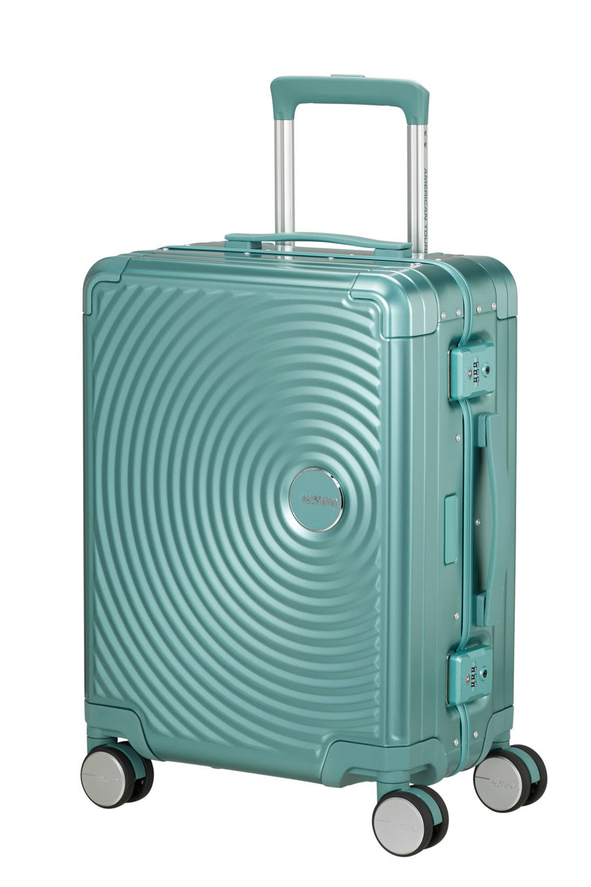 American Tourister Soundbox Alu Spinner TSA 55cm - Dusty Turquoise