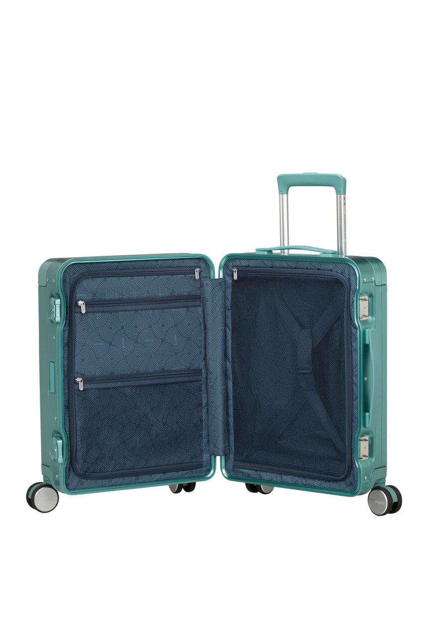 American Tourister Soundbox Alu Spinner TSA 55cm - Dusty Turquoise