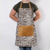 Thandana Laminated Fabric with Leather Pouch Apron | New Designs - KaryKase