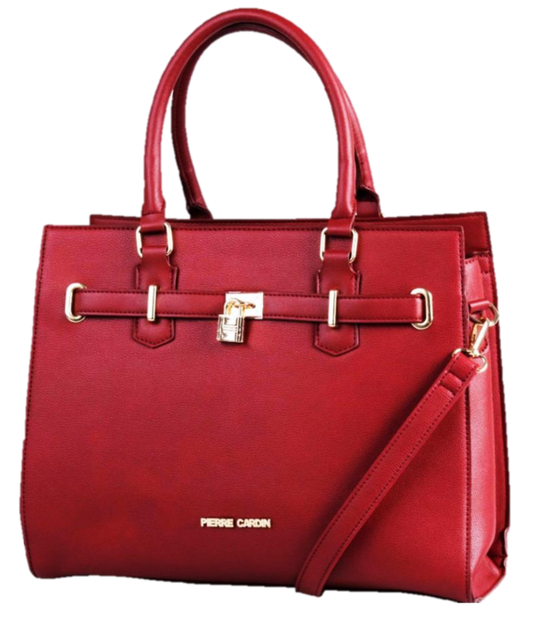 Pierre Cardin Becky Structured Satchel Handbag | Red - KaryKase
