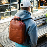 Zemp Charles Leather Backpack (S) | Chestnut - KaryKase
