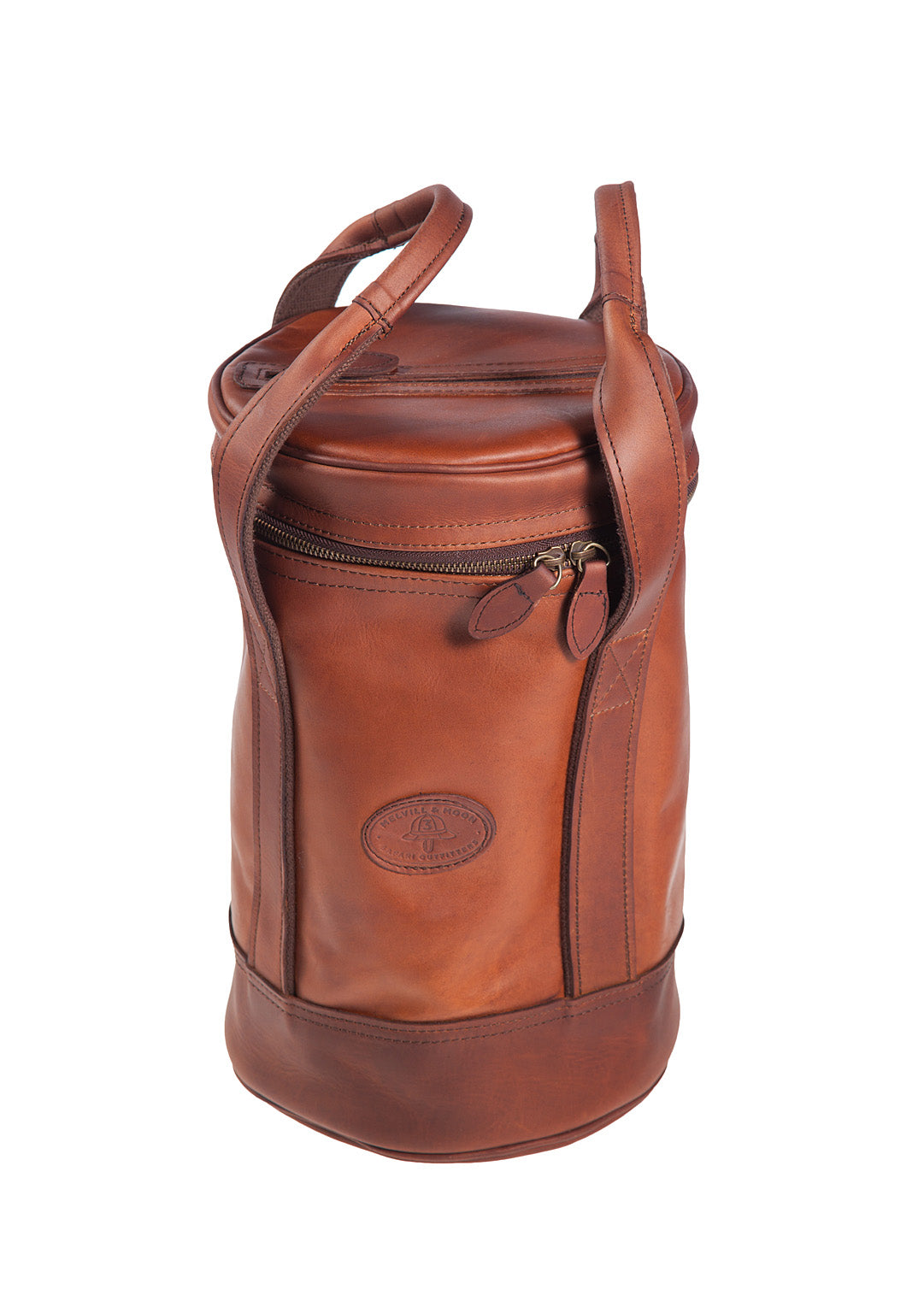 Melvill & Moon Leather Djembe Wine Cooler | Brown