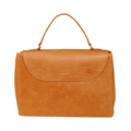 Mally Klara Leather Laptop Bag Toffee