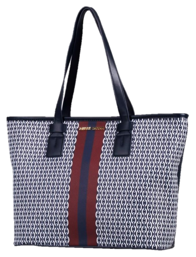 Pierre Cardin Mikayla Printed Tote Handbag | Navy - KaryKase