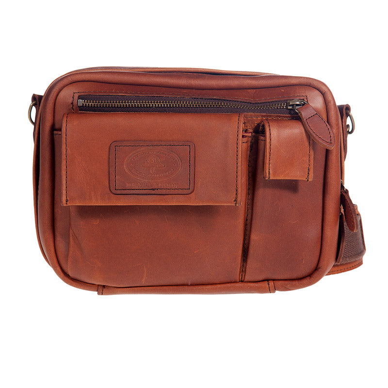 Melvill & Moon Leather Ornithologist Bible Bag | Brown