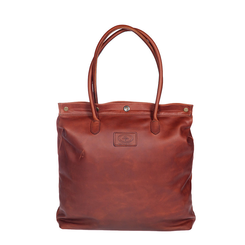 Melvill & Moon Leather Traveller's Tote Bag (Large) | Brown