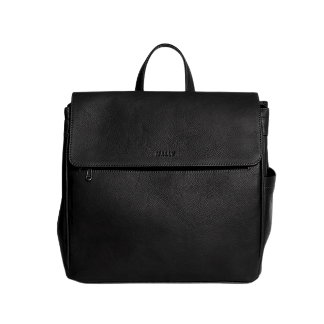 Mally Bebe Leather Baby Backpack Black