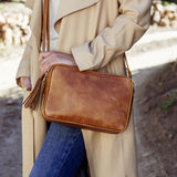 Mally Suzie Leather Sling Bag | Toffee - KaryKase