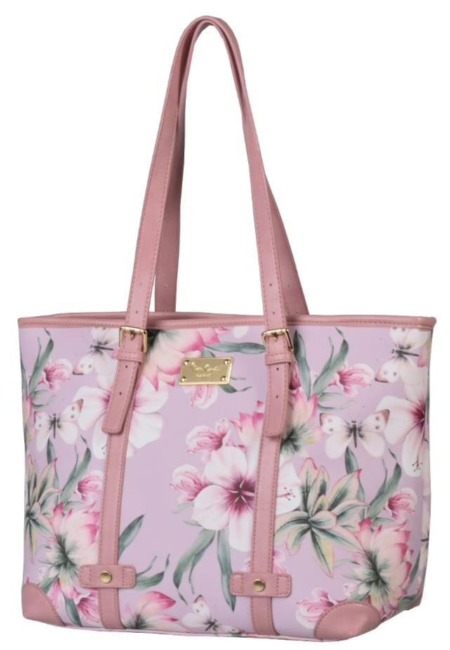 Pierre Cardin Rosabella Floral Tote Handbag | Pink - KaryKase