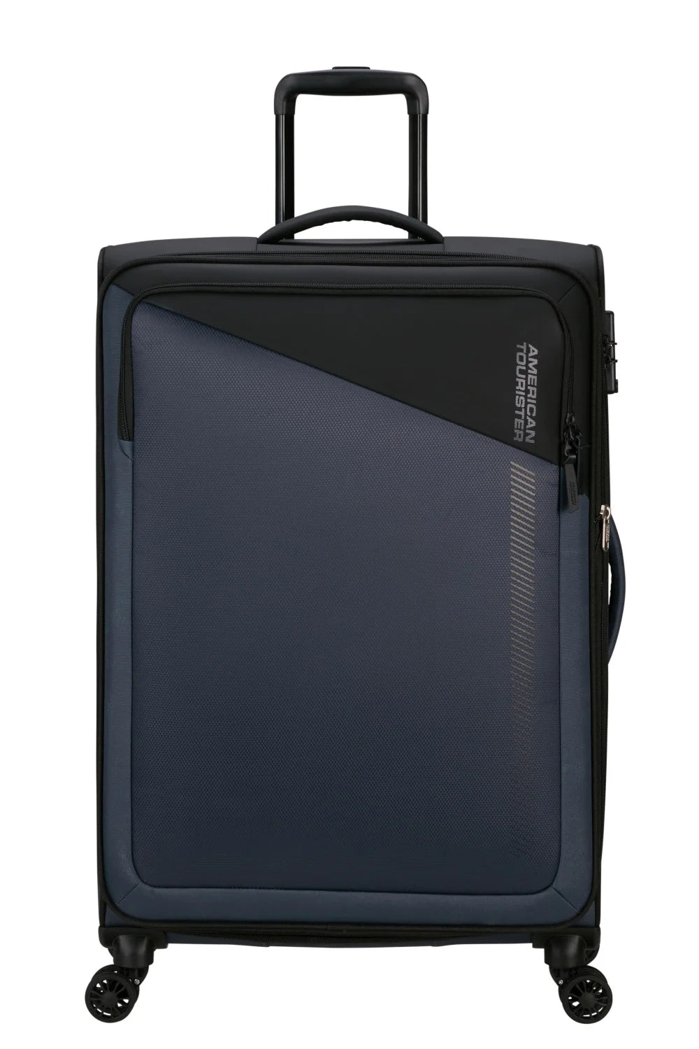 American Tourister Daring Dash 77cm Large Spinner - Expandable | Black/Grey