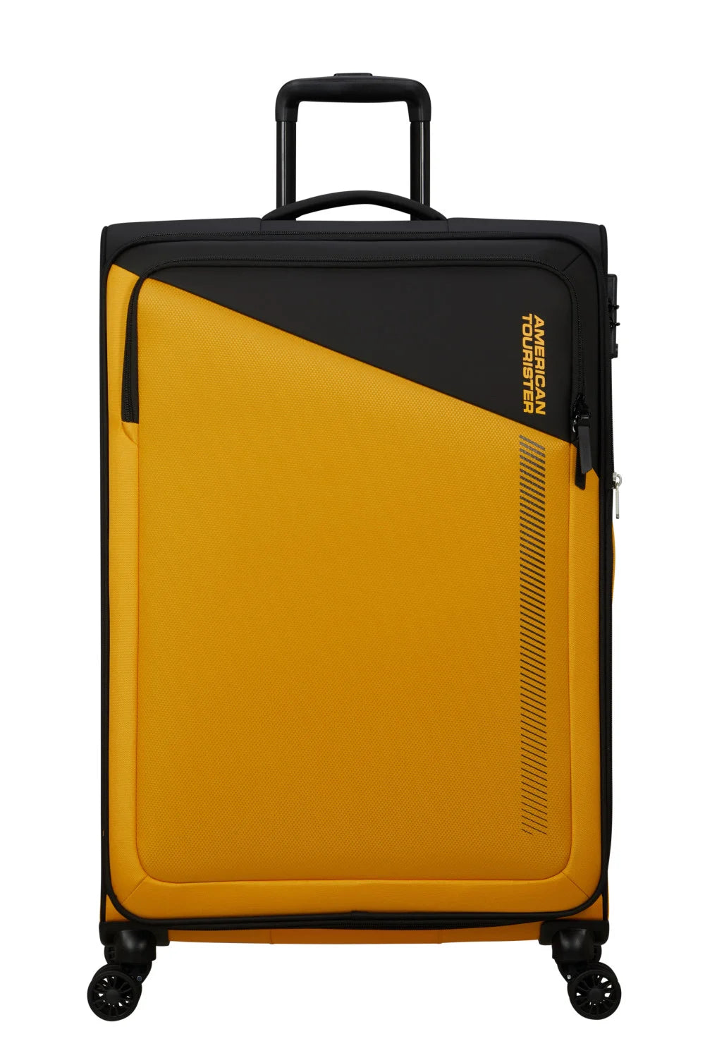 American Tourister Daring Dash 77cm Large Spinner - Expandable | Black/Yellow