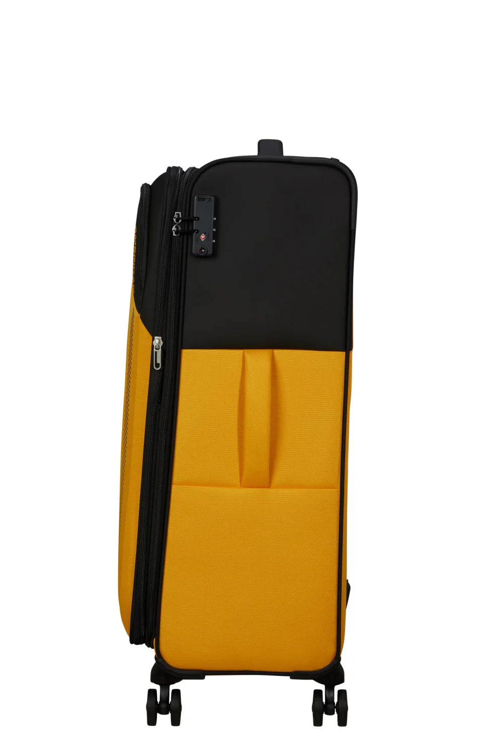 American Tourister Daring Dash 77cm Large Spinner - Expandable | Black/Yellow