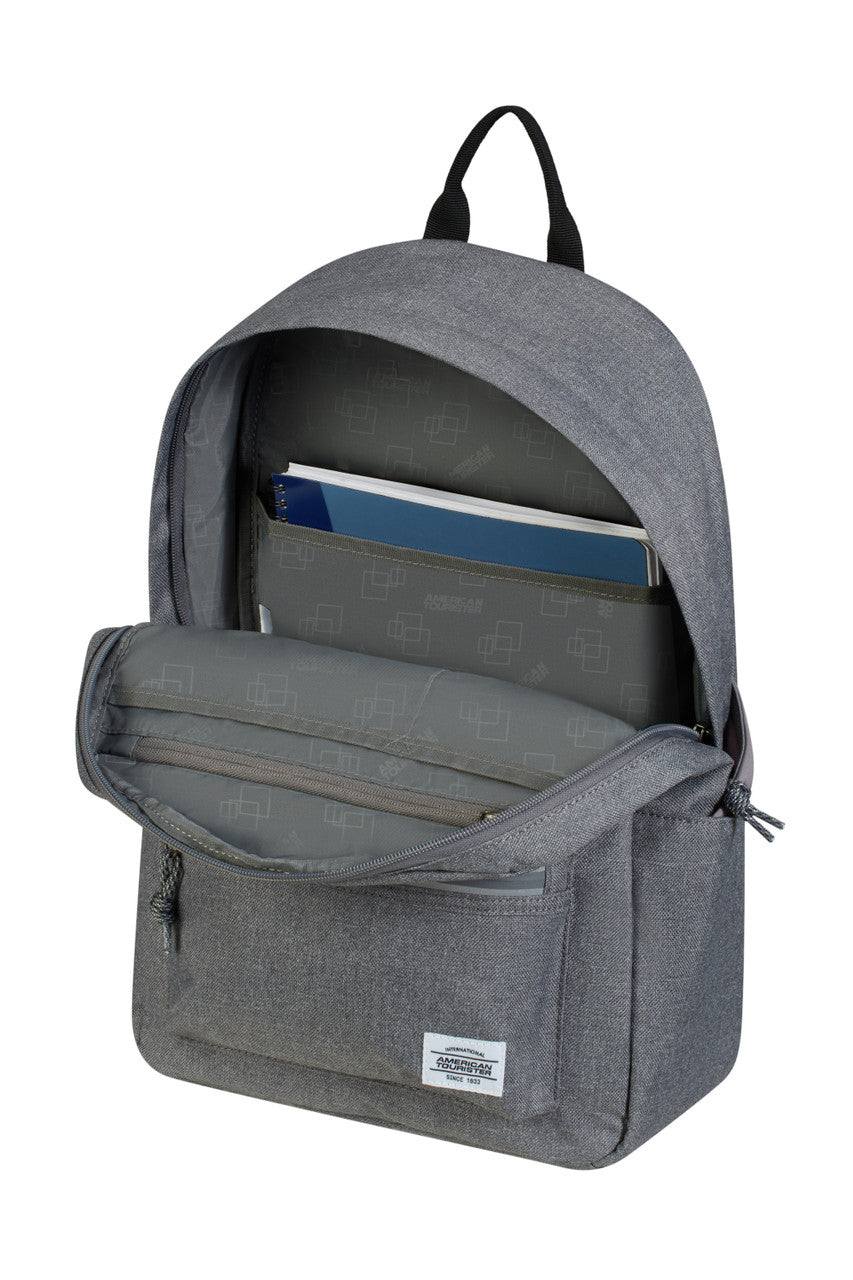 American Tourister Brightup Backpack Zip - Grey Melange
