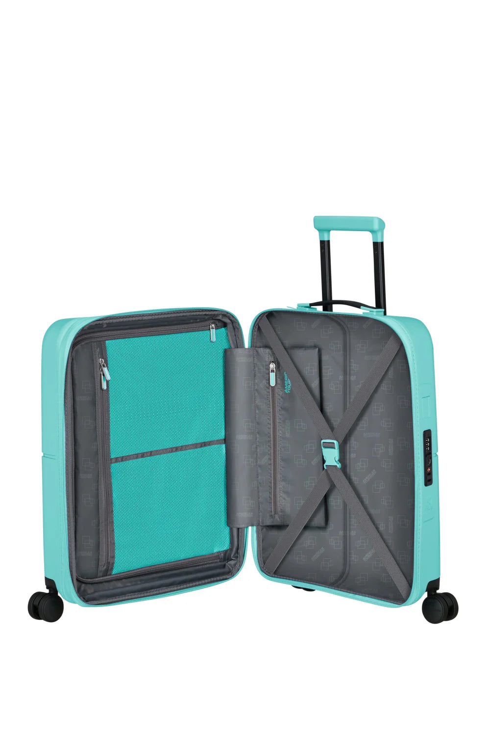 American Tourister Dashpop 55cm Cabin Spinner - Expandable | Aqua Sky