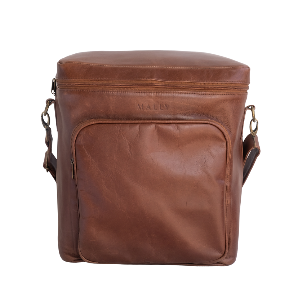 Mally Six-Bottle Leather Wine Carrier