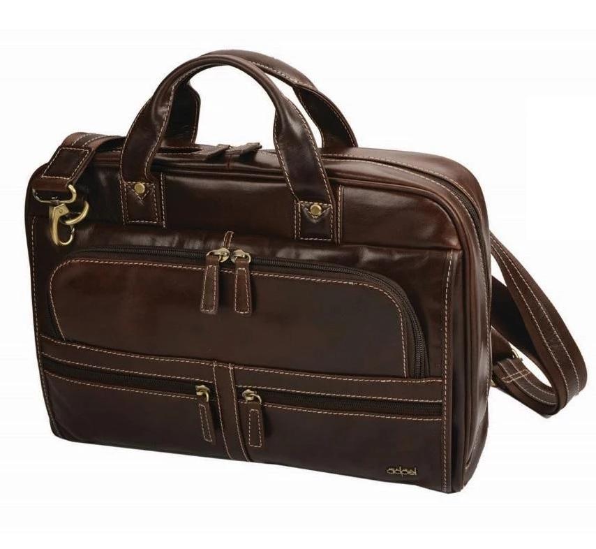 Adpel Capri Leather Computer Bag | Brown - KaryKase