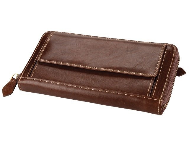 Adpel Dakota Leather Purse | Brown - KaryKase